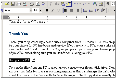 Word Format Painter