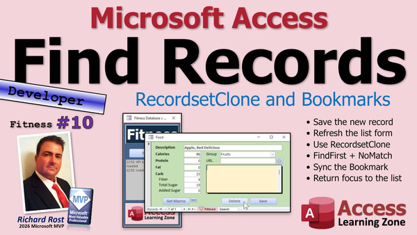 Building a Fitness Database in Microsoft Access, Part 10