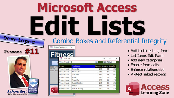 Building a Fitness Database in Microsoft Access, Part 11