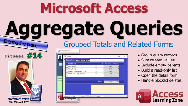 Building a Fitness Database in Microsoft Access, Part 14
