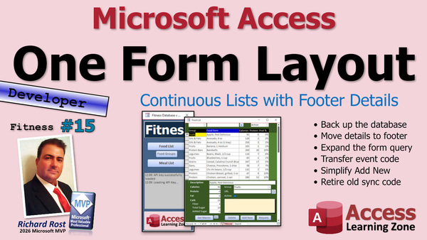 Building a Fitness Database in Microsoft Access, Part 15