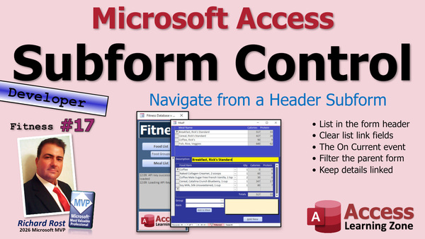 Building a Fitness Database in Microsoft Access, Part 17