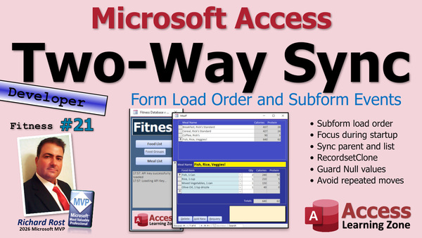 Building a Fitness Database in Microsoft Access, Part 21
