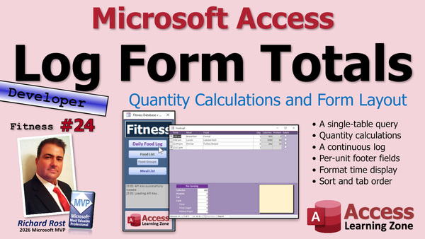 Building a Fitness Database in Microsoft Access, Part 24