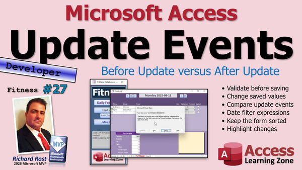 Building a Fitness Database in Microsoft Access, Part 27