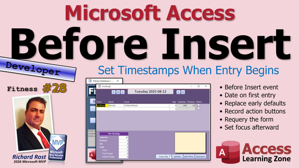 Building a Fitness Database in Microsoft Access, Part 28
