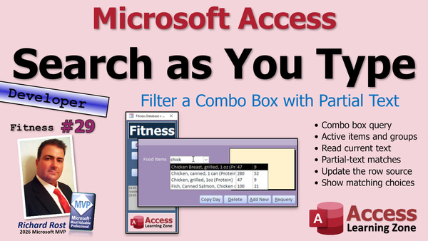 Building a Fitness Database in Microsoft Access, Part 29