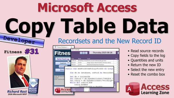 Building a Fitness Database in Microsoft Access, Part 31
