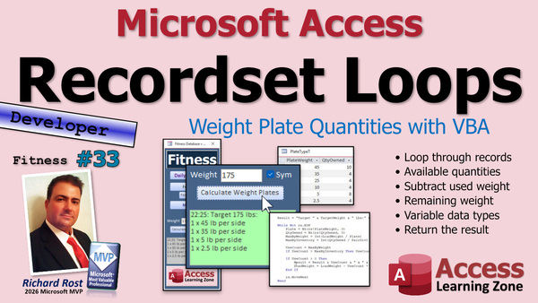 Building a Fitness Database in Microsoft Access, Part 33