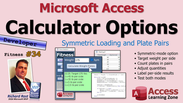 Building a Fitness Database in Microsoft Access, Part 34