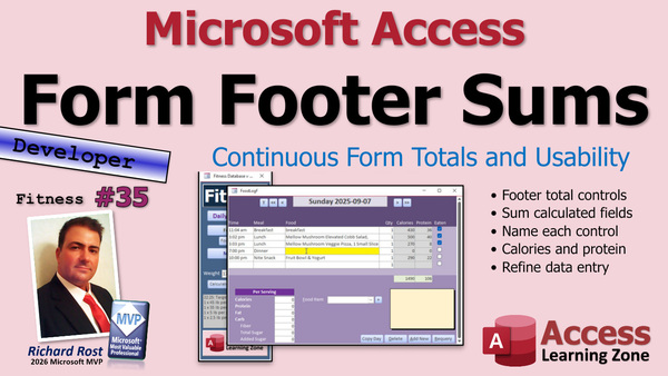Building a Fitness Database in Microsoft Access, Part 35