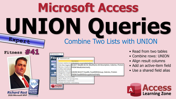 Building a Fitness Database in Microsoft Access, Part 41