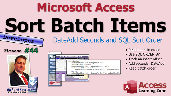 Building a Fitness Database in Microsoft Access, Part 44