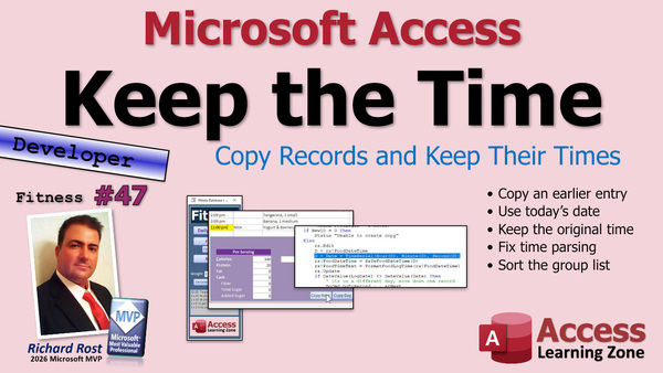 Building a Fitness Database in Microsoft Access, Part 47