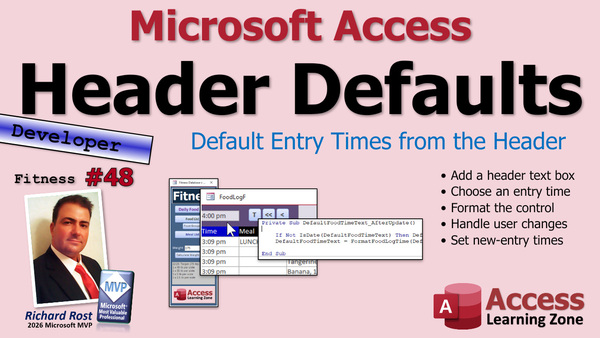 Building a Fitness Database in Microsoft Access, Part 48