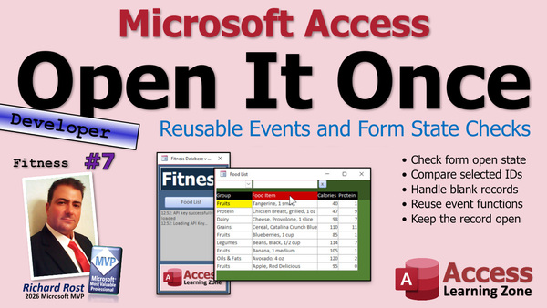 Building a Fitness Database in Microsoft Access, Part 7