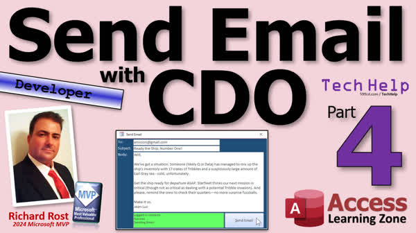 Send Email with CDO in Microsoft Access, Part 4 - Computer Learning Zone