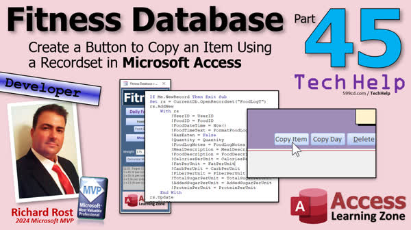 Building a Fitness Database in Microsoft Access, Part 45
