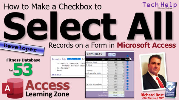 How to Make a Select All Checkbox for Yes/No Fields in Microsoft Access Forms - Fitness #53