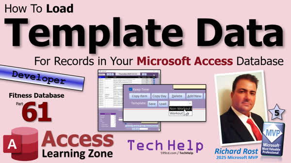 How to Load Template Data For Records in Your Microsoft Access Database - Fitness #61