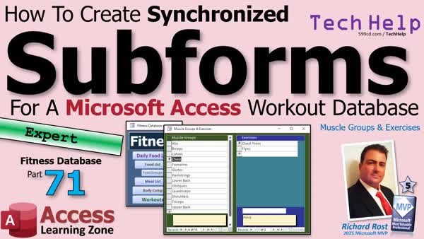 How to Create Synchronized Subforms For A Microsoft Access Workout Database - Fitness #71