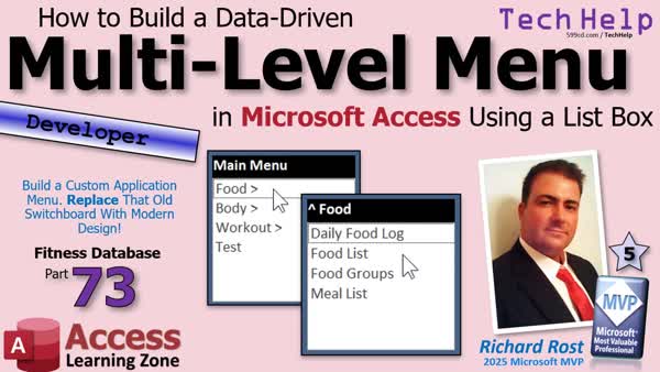How to Build a Data-Driven Multi-Level Menu in Microsoft Access Using a List Box - Fitness #73
