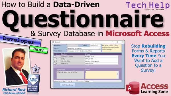 How to Build a Data-Driven Questionnaire & Survey Database in Microsoft Access