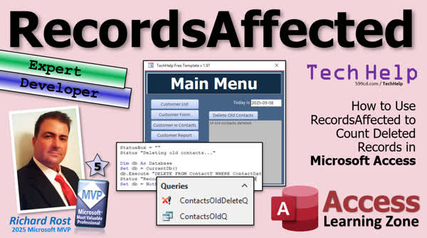 RecordsAffected in Microsoft Access
