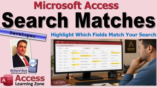 Microsoft Access Highlight Which Fields Match Your Search