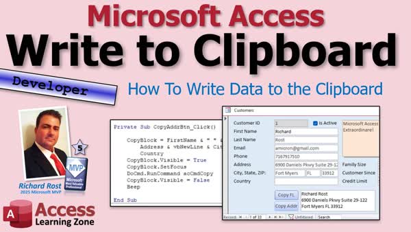 How to Write Data from Multiple Fields to the Clipboard in Microsoft Access