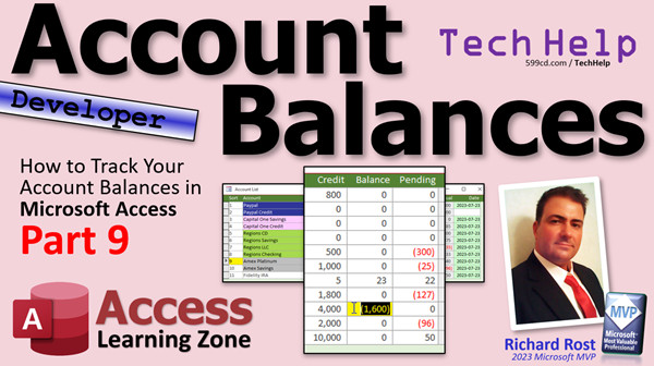 Account Balances in Microsoft Access, Part 9