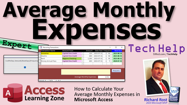 Average Monthly Expenses in Microsoft Access