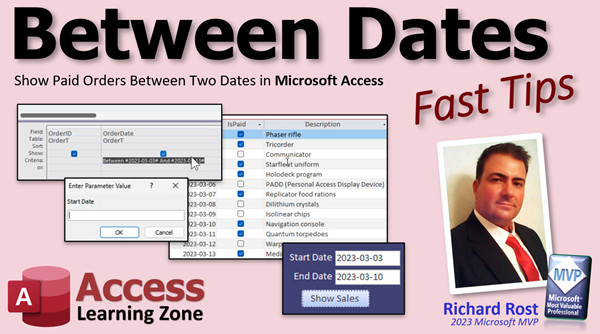 Orders Between Dates in Microsoft Access