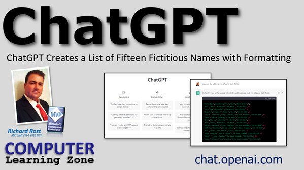 ChatGPT 15 Names Formatted List
