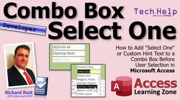 Combo Box Select One in Microsoft Access - Computer Learning Zone