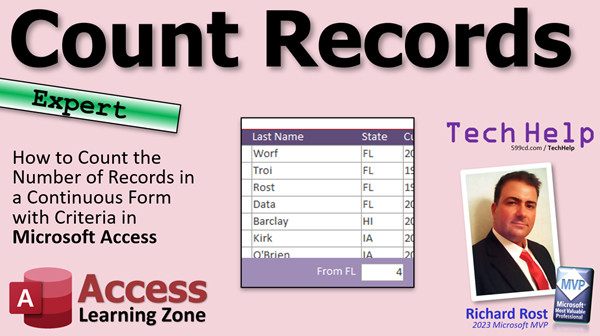 Count Records in Microsoft Access