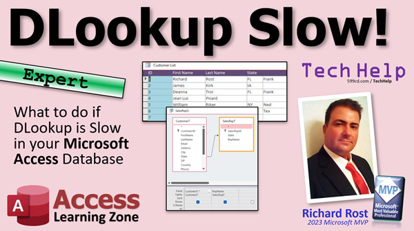 DLookup Slow in Microsoft Access