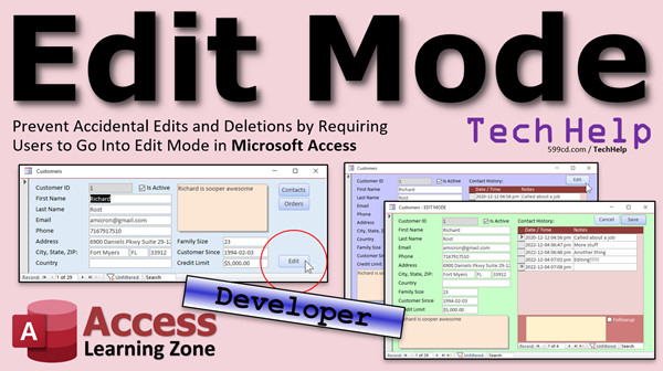 Edit Mode in Microsoft Access