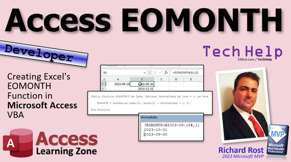 EOMONTH in Microsoft Access