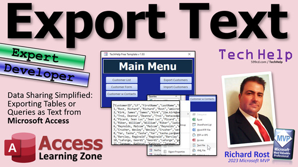 Export Text in Microsoft Access