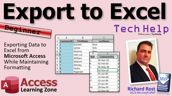 Export to Excel from Microsoft Access