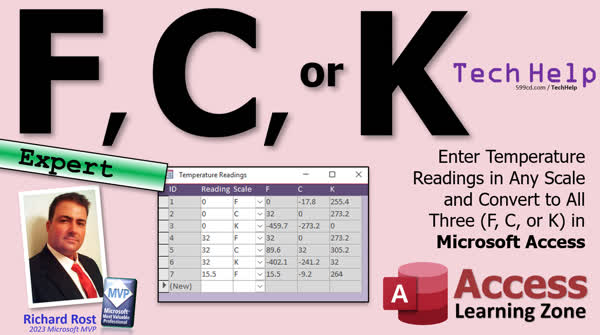F, C, or K in Microsoft Access