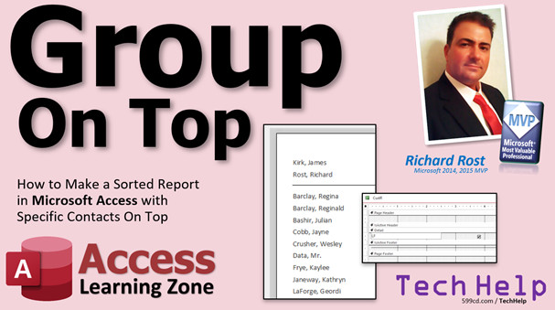 Group On Top of Report in Microsoft Access