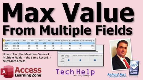Max Value From Multiple Fields in Microsoft Access