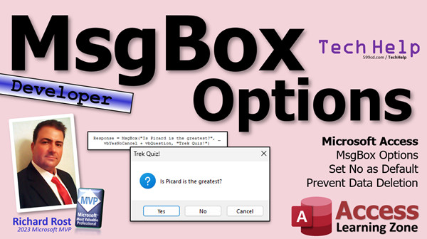 MsgBox Options in Microsoft Access