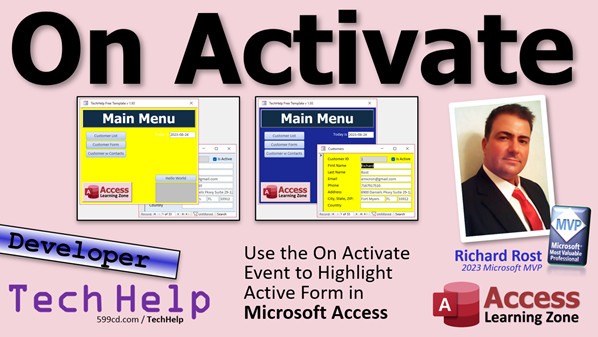 On Activate Event in Microsoft Access