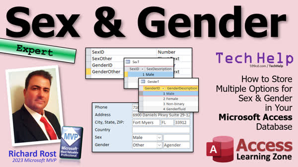 Sex And Gender In Microsoft Access Computer Learning Zone 4912