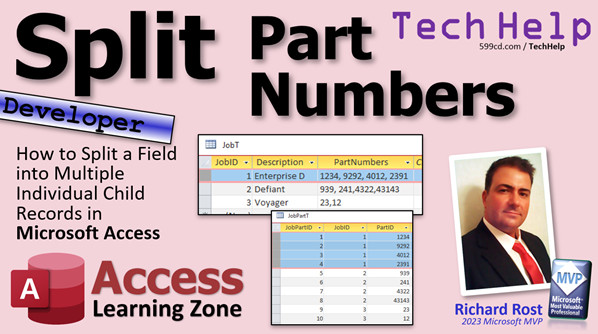 Split Part Numbers in Microsoft Access