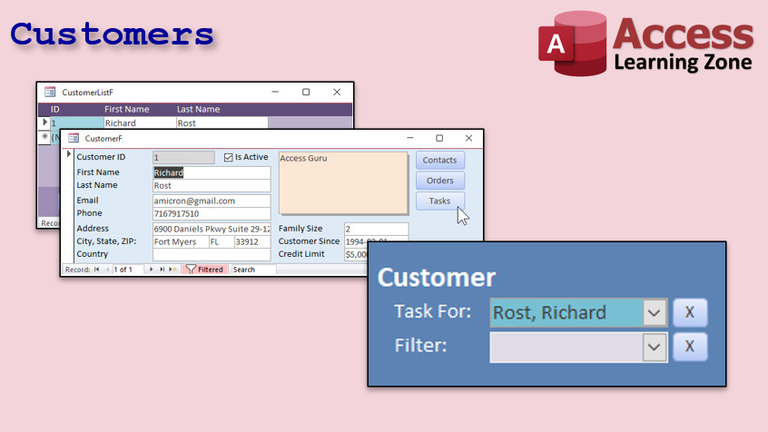 Microsoft Access Task Management Template - Computer Learning Zone