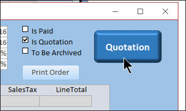 quotation or invoice toggle button